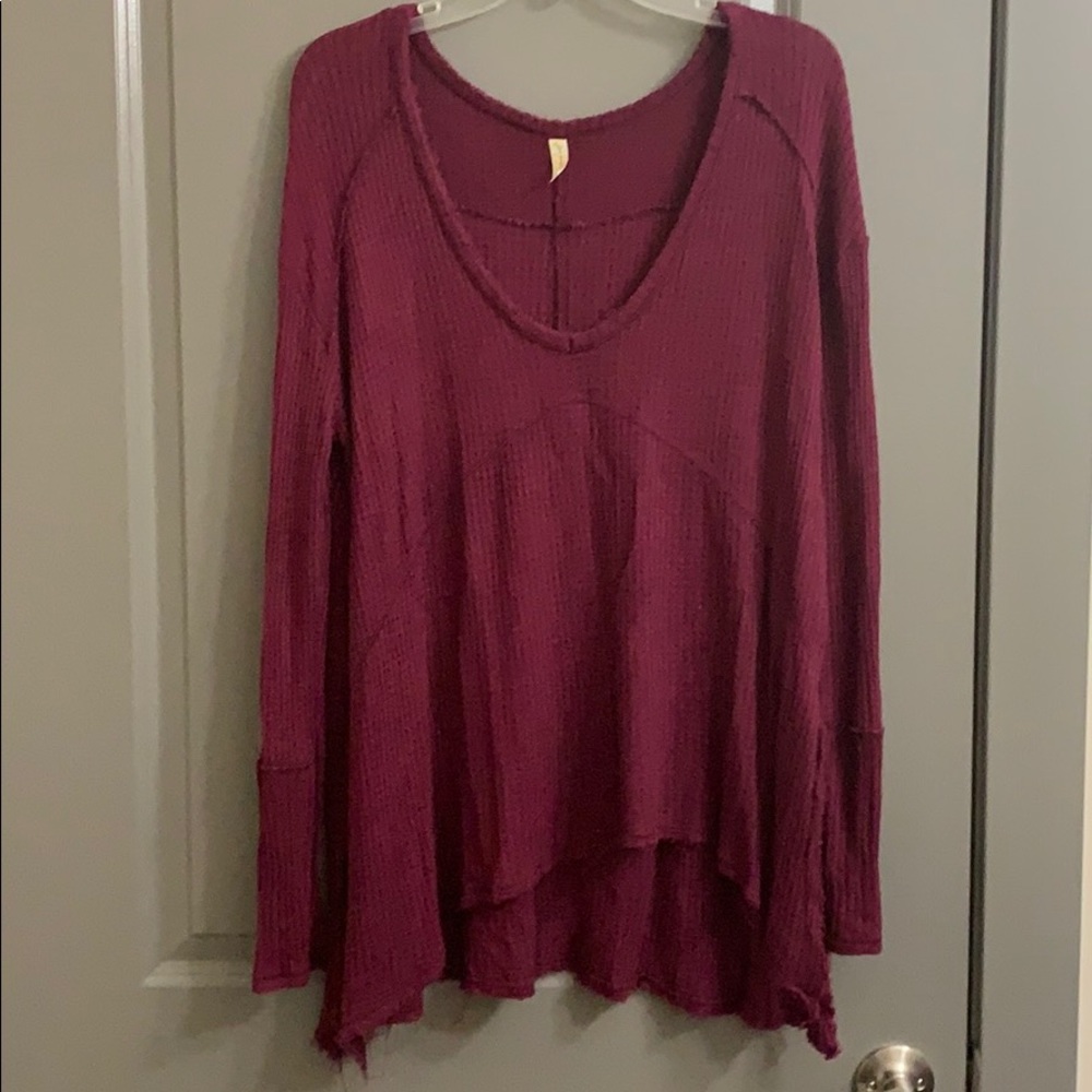 Free People maroon long sleeve.  Size M.